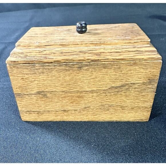 Small Wooden Trinket Box 5” X 3” X 3 1/4” - Picture 6 of 16